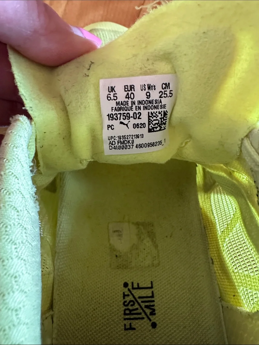 Puma Bright Yellow Mesh Running Sneakers with Black Formstrip